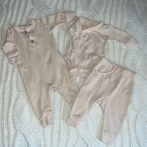 Make me Organics 0-3mth beige set